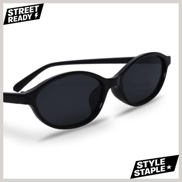Retro Oval Sunglasses Lightweight Narrow Fit UV Protection 90s Style main image 4
